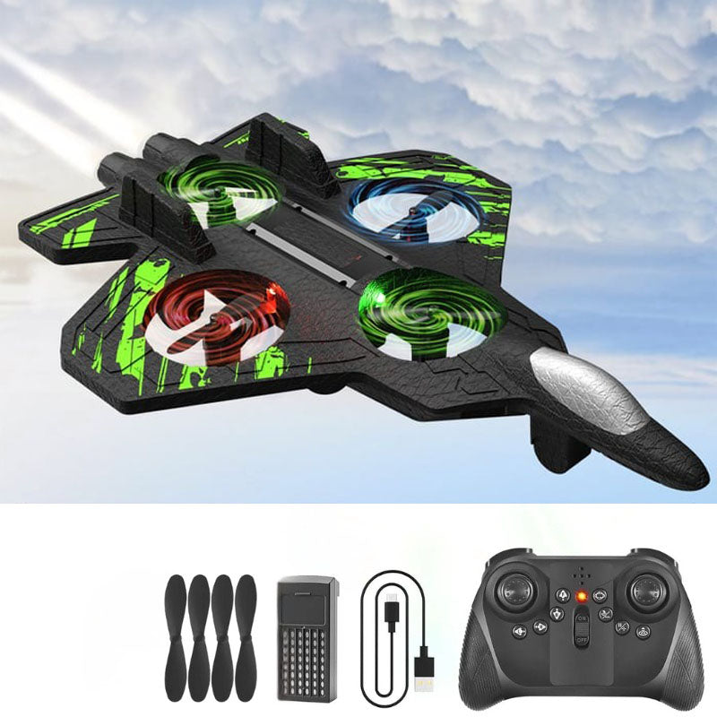 49% OFF 🎉🎉RC Stunt Fighter Jet Toy for Kids with 360° Flips & LED Lights