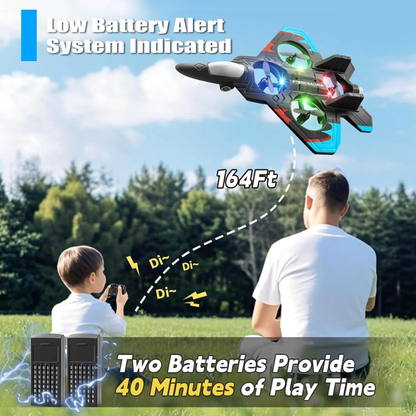 49% OFF 🎉🎉RC Stunt Fighter Jet Toy for Kids with 360° Flips & LED Lights