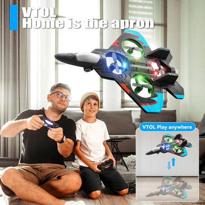 49% OFF 🎉🎉RC Stunt Fighter Jet Toy for Kids with 360° Flips & LED Lights