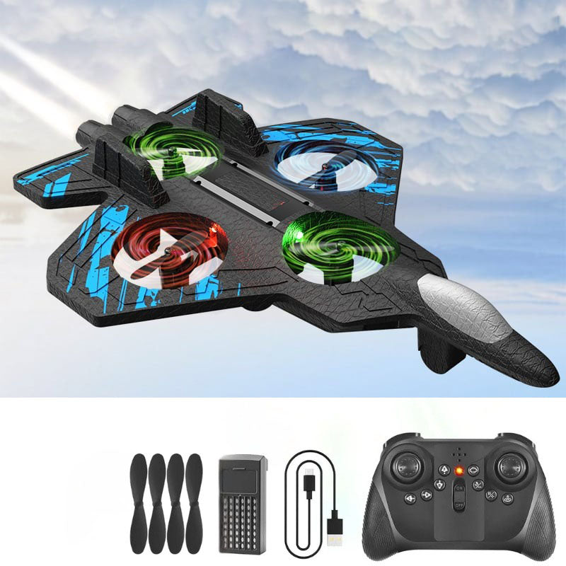 49% OFF 🎉🎉RC Stunt Fighter Jet Toy for Kids with 360° Flips & LED Lights
