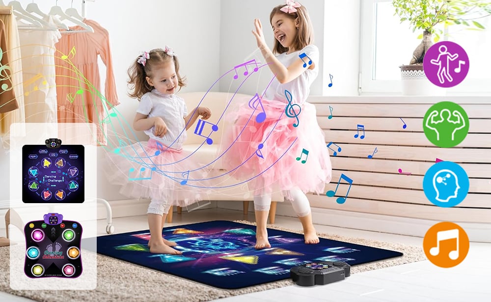🔥(FREE SHIPPING)🔔 ✨💖 AthenZoo™ Led Bluetooth Kids Dance Mat