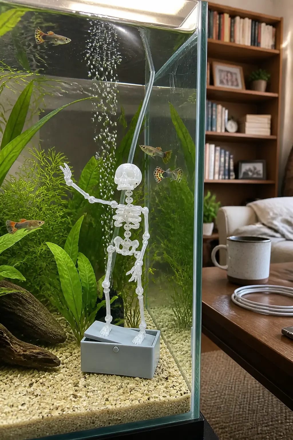 The Dancing Skeleton - Aquarium Bubbler