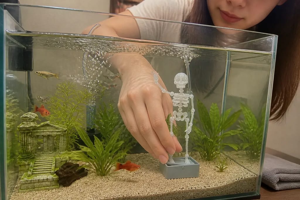 The Dancing Skeleton - Aquarium Bubbler